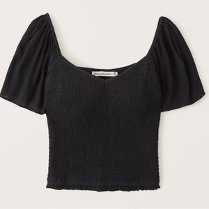 Abercrombie & Fitch Black Fitted Top